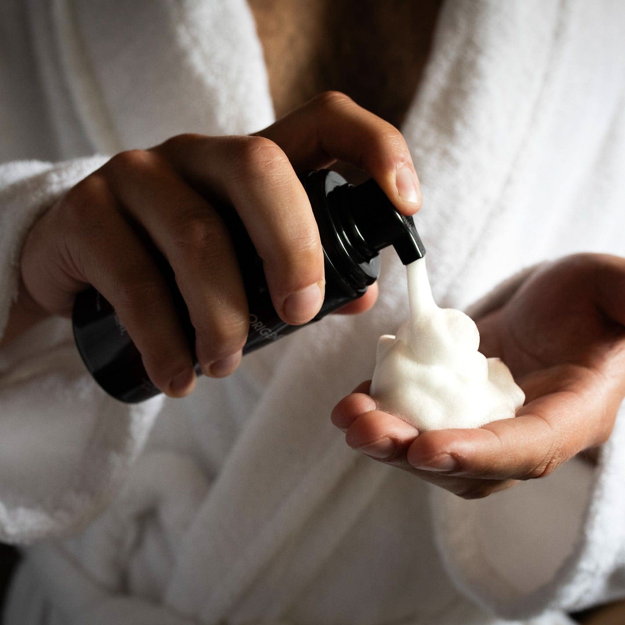Sempre Hair Growth Foam Being Used