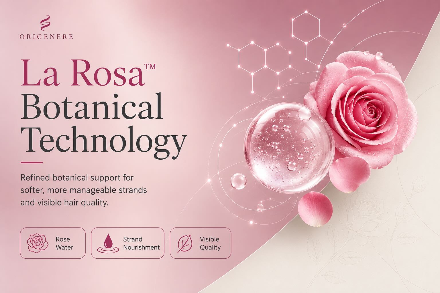 Rose petals representing the refined botanical identity of the La Rosa collection