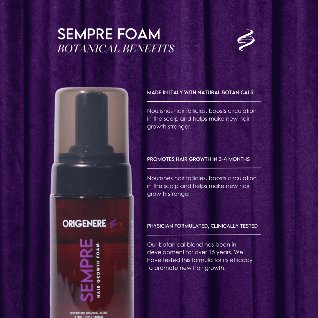 Sempre Hair Growth Foam With Advanced  Botanical Blend