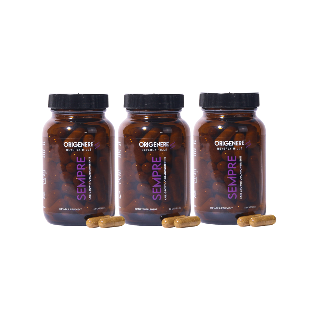 Sempre Hair Growth Organonutrients - Hair & Skin Vitamins Trio