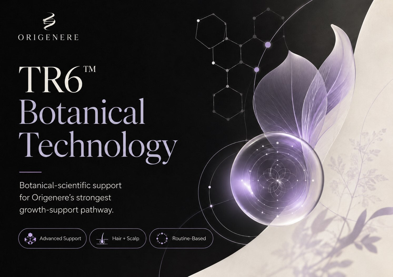 TR6 Botanical Technology visual for Origenere Sempre